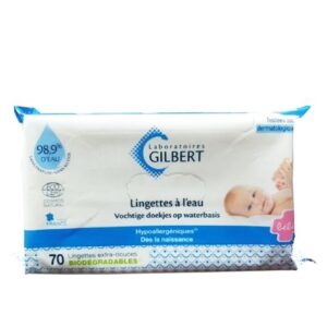 Gilbert Lingettes Eau Biodegradables Bb 70un
