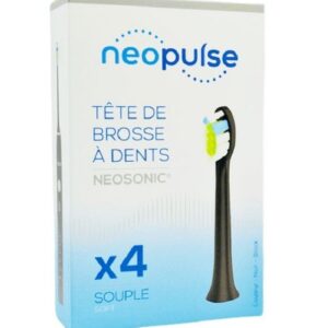 Neopulse Recharge 4 Tetes De Bad Souple Noir