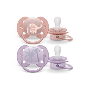 Avent 2 Suc Ultra Soft 0-6m Girl Scf091/09