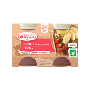 Babybio Petit Pot Pomme Fraise 2*130g