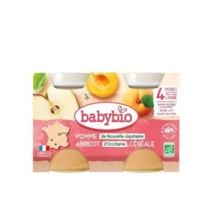 Babybio Petit Pot Pomme Abricot Cereales 2*130g