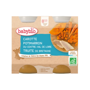 Babybio Pot Carotte Potimarron Truite 2*200g