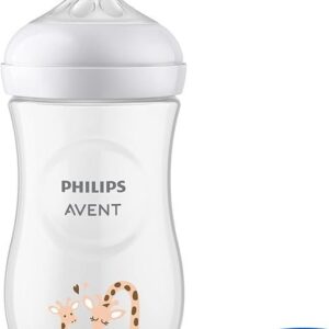 Avent Bib Natural 3.0 Teat +1m 260ml Scy903/66 Deco Giraffe