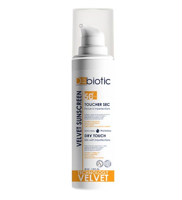D-Biotic Velvet sunscreen Toucher sec spf50+ 50ml — vue principale