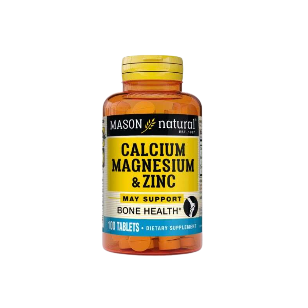 Mason Natural Calcium Magnesium & zinc 100 Tablets 968-100 — vue principale