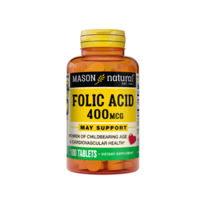 Mason Natural Folic Acid 400mg 100 Tablets 653-100A