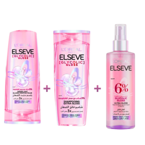 Elseve Glycolic Gloss "Shampooing+Demelant+Ultra Gloss"Coffret