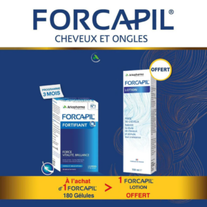 Forcapil Bte 180 gelules+Lotion Fortifiant 150ml Pack — vue principale