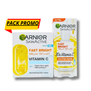 Garnier Fast Bright Duo Pack " Gel Creme 50ml+Serum Bosster Vit C 15"