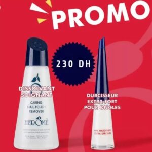 Herome Duo Pack "Durcisseur Extre Fort Pour Ongles+Dissolvant"