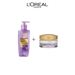 L'oreal Lot "Gel Wash Hyaluron 50ml+Creme Jour 200ml"