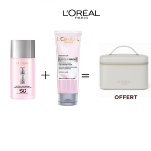 L'oreal Glycolic-Bright Trousse " Daily UV Fluid+Foam Clenser"