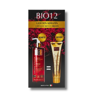 M&D Bio 12 Golden Keratin "shampooing Reparateur+Masque Reparateur"
