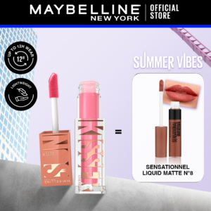 Maybelline Sun 05 Blazing Blush 4.7ml+Sansational Liquid N08 Pack
