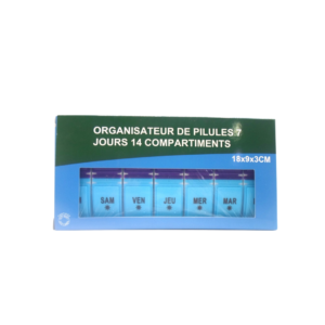 Pilulier Organisateur De Pilules 7j/14 Compartiments Ref AM09-077