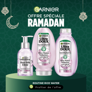 Garnier Routine Rice Water"shamp 200ml+Serum 120ml+Conditionner 200ml"