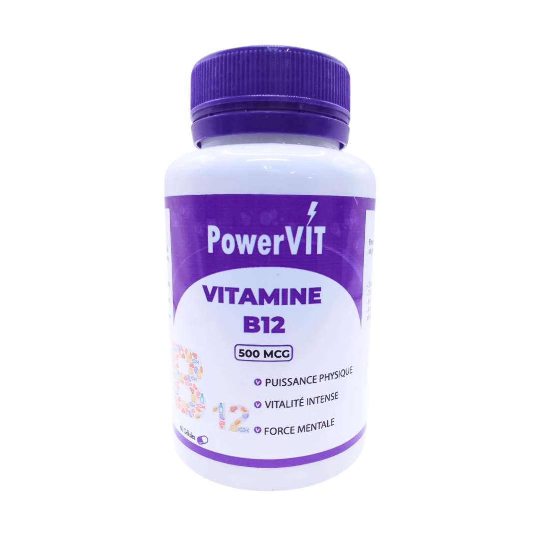 Powervit Vitamine B12 500MCG 60gelules — vue principale