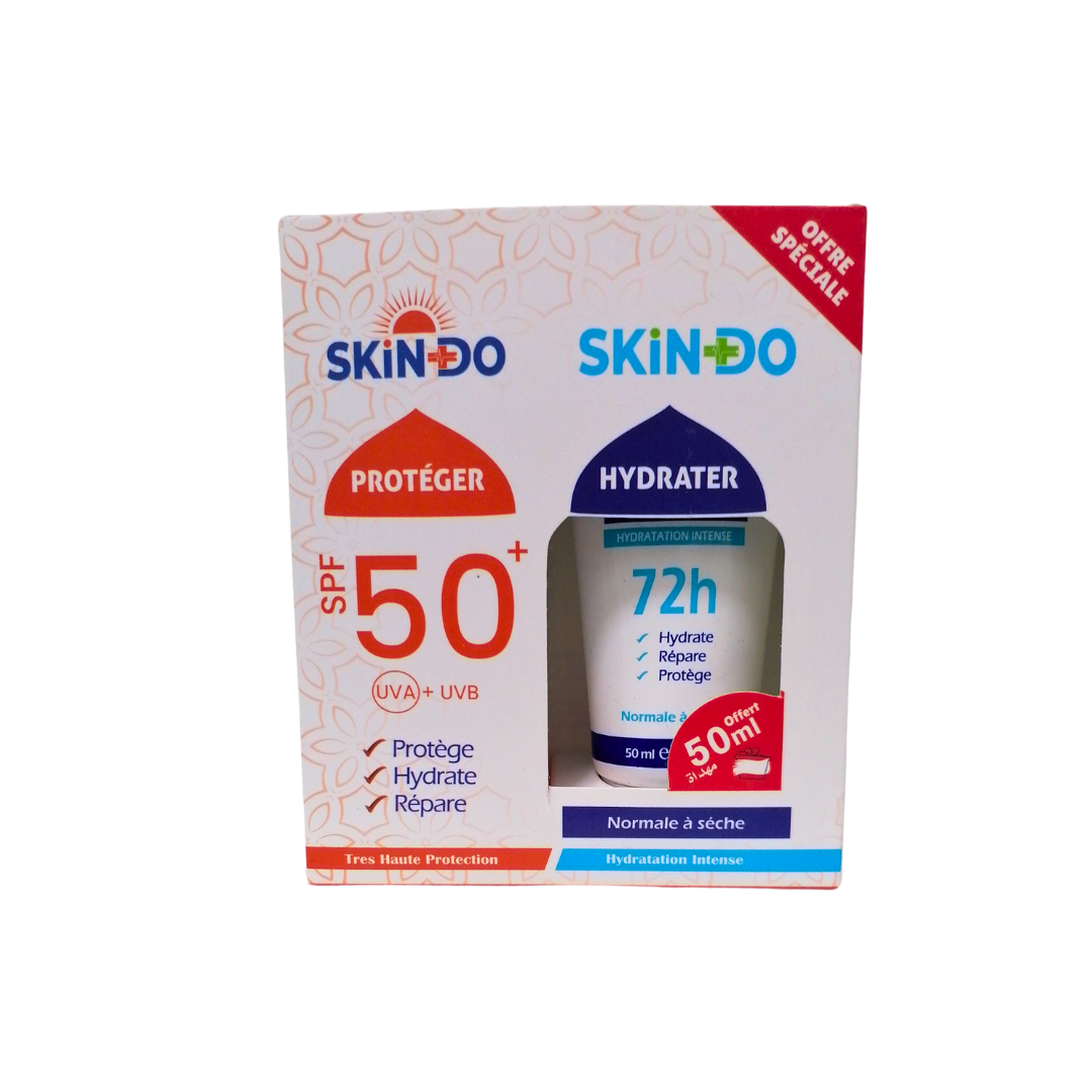 Skindo duo pack " Ecran solaire Invisible+Creme hydratante Pns " — vue principale