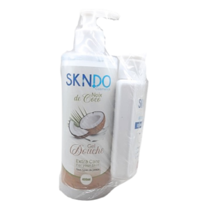 Skindo duo pack " gel douche de coco 400ml+lait corporel 125ml" — vue principale