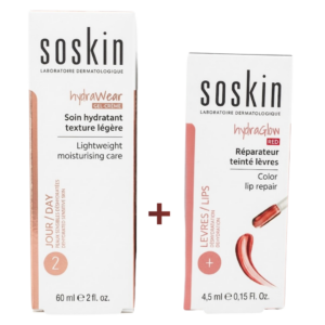 Soskin Duo Pack "Hydrawear Soin Hydrat. Leger+Hydraglow Teinte Levres"