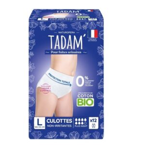 Tadam Culottes Fuites Urinaires Jetables Nuit Taille l 12unite