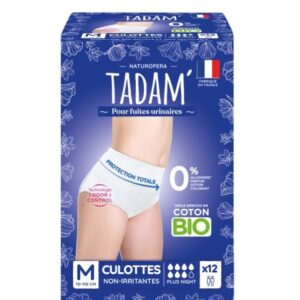 Tadam Culottes Fuites Urinaires Jetables Nuit Taille M 12unite