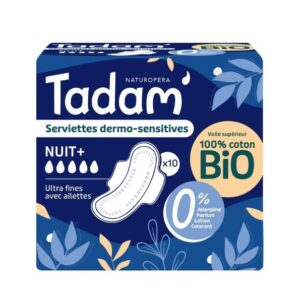 Tadam Serviettes Ultra Nuit+ 10unite