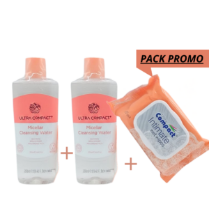 Ultra Compact Pack "Eau Micellair*2+lingette"