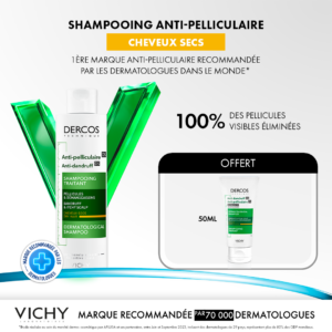 Dercos Shamp Anti-Pellicullaire Chvx Sec 200ml+Shamp Ech Pack