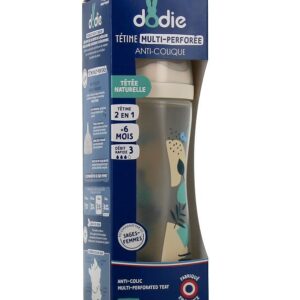 Dodie Bib Multi-Perfore Tet Debit 3 Rose +6m 330ml