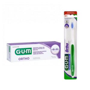 GUM Dent Ortho 75ml+Bad Orthontic 124 Pack