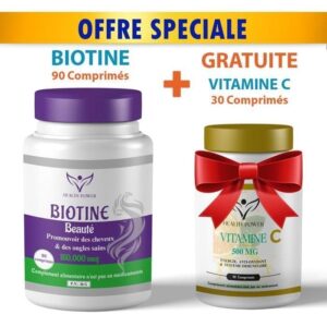 Health Power Duo Pack " Biotine+ 90 Cps+Vitamine C 30 Cps"