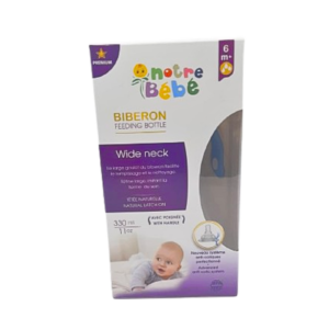 Notre Bebe Bib Wide Neck Avec Poignet +6m 330ml