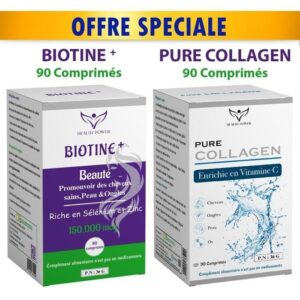 Health Power Duo Pack " Collagene Pure 90 Cps+ Biotine+ 90 Cps "